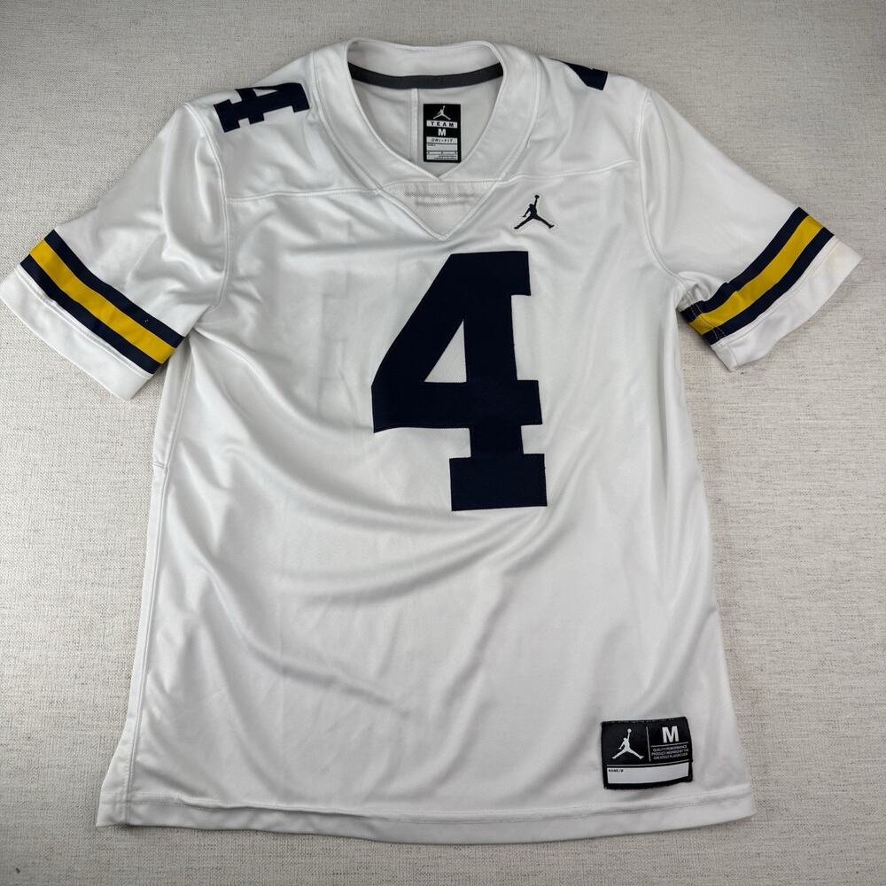 Nike Air Jordan Jumpman Michigan Wolverines #4 Football Jersey Stitched Size M